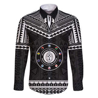 Personalised Melanesian Brotherhood Family Matching Summer Maxi Dress and Hawaiian Shirt Ministry Faith And Mission LT05 Dad's Shirt - Long Sleeve Black - Polynesian Pride