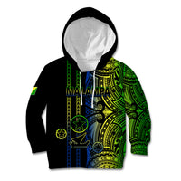 Custom Vanuatu Malampa Kid Hoodie Polynesian Tribal LT6 Black - Polynesian Pride