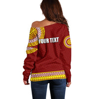 Tonga School Ha'apai High School Off Shoulder Sweater Tribal Pattern LT6 - Polynesian Pride