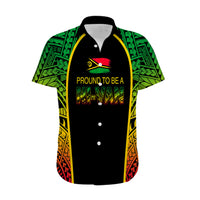 Custom Vanuatu Hawaiian Shirt Pround To Be A Ni-Van LT6 Black - Polynesian Pride
