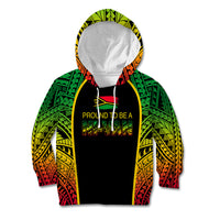 Custom Vanuatu Kid Hoodie Pround To Be A Ni-Van LT6 Black - Polynesian Pride