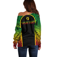 Custom Vanuatu Off Shoulder Sweater Pround To Be A Ni-Van LT6 - Polynesian Pride