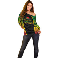 Custom Vanuatu Off Shoulder Sweater Pround To Be A Ni-Van LT6 - Polynesian Pride