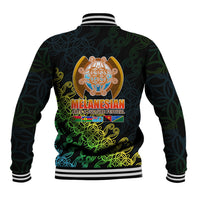 Melanesian Festival 2023 Baseball Jacket Fest'Napuan Black Style LT6 - Polynesian Pride