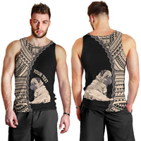 Custom Pug Dog Men Tank Top With Polynesian Tribal Tattoo LT6 - Polynesian Pride