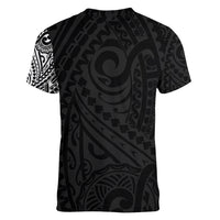 Polynesian Pug Dog Women V Neck T Shirt Dog In My Heart LT6 - Polynesian Pride