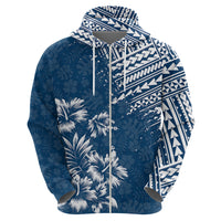 Hawaii Summer Hoodie Mix Polynesian Dark Blue LT6 - Polynesian Pride
