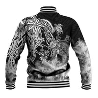 Polynesian Sea Turtle Baseball Jacket Tribal Black LT6 - Polynesian Pride