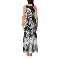 Polynesian Sea Turtle Tank Maxi Dress Tribal Black LT6 - Polynesian Pride