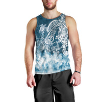 Polynesian Sea Turtle Men Tank Top Tribal Blue LT6 - Polynesian Pride