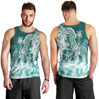 Polynesian Sea Turtle Men Tank Top Tribal Green LT6 - Polynesian Pride