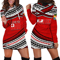(Custom Personalised) Happy Fathers Day Tonga Hoodie Dress I Love You Dad LT6 - Polynesian Pride