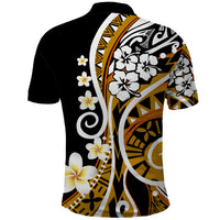 Plumeria Polynesian Polo Shirt Trending Gold LT6 - Polynesian Pride
