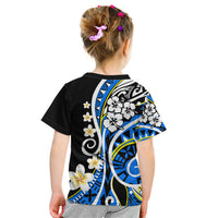 Plumeria Polynesian Kid T Shirt Trending Blue LT6 - Polynesian Pride
