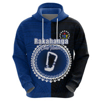 Custom Rakahanga of Cook Islands Hoodie Mix Half Black LT6 - Polynesian Pride