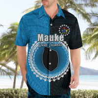 Custom Mauke Of Cook Islands Hawaiian Shirt Mix Half Black LT6 - Polynesian Pride