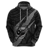 Polynesian Samoa Hoodie with Coat of Arms Claws Style Black LT6 - Polynesian Pride