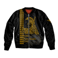 Custom Hawaii Bomber Jacket King Kamehameha Day - Gold LT6 Unisex Gold - Polynesian Pride