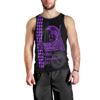 Custom Hawaii Men Tank Top King Kamehameha Day - Purple LT6 - Polynesian Pride