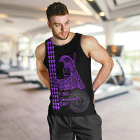 Custom Hawaii Men Tank Top King Kamehameha Day - Purple LT6 - Polynesian Pride
