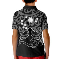 Matariki New Zealand Kid Polo Shirt Maori New Year White LT6 - Polynesian Pride