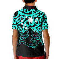 Matariki New Zealand Kid Polo Shirt Maori New Year Turquoise LT6 - Polynesian Pride