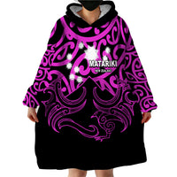 Matariki New Zealand Wearable Blanket Hoodie Maori New Year Purple LT6 - Polynesian Pride