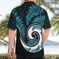 New Zealand Hawaiian Shirt Maori With Silver Fern Papua Shell Green Ver.2 LT6 - Polynesian Pride