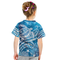 World Ocean Day Polynesian Pattern Kid T Shirt Crystal Waves