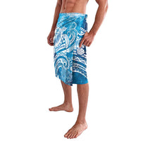 World Ocean Day Polynesian Pattern Lavalava Crystal Waves