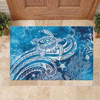 World Ocean Day Polynesian Pattern Rubber Doormat Crystal Waves