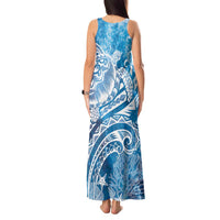 World Ocean Day Polynesian Pattern Tank Maxi Dress Crystal Waves