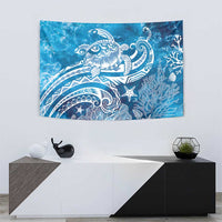 World Ocean Day Polynesian Pattern Tapestry Crystal Waves