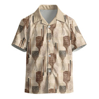 Aloha Hawaii Vintage Kahili Pa'a Lima Kid Hawaiian Shirt Palaka Print Cozy Beige LT7 - Polynesian Pride