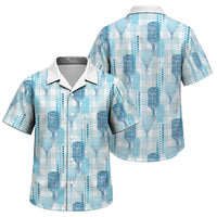 Aloha Hawaii Vintage Kahili Pa'a Lima Family Matching Long Sleeve Bodycon Dress and Hawaiian Shirt Palaka Print Oceanic Turquoise LT7 Son's Shirt Turquoise - Polynesian Pride