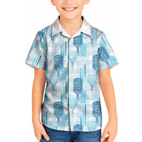 Aloha Hawaii Vintage Kahili Pa'a Lima Kid Hawaiian Shirt Palaka Print Oceanic Turquoise LT7 Kid Turquoise - Polynesian Pride