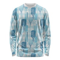 Aloha Hawaii Vintage Kahili Pa'a Lima Long Sleeve Shirt Palaka Print Oceanic Turquoise