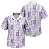 Aloha Hawaii Vintage Kahili Pa'a Lima Family Matching Mermaid Dress and Hawaiian Shirt Palaka Print Pastel Lavender LT7 Son's Shirt Lavender - Polynesian Pride