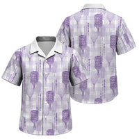 Aloha Hawaii Vintage Kahili Pa'a Lima Family Matching Puletasi and Hawaiian Shirt Palaka Print Pastel Lavender LT7 Son's Shirt Lavender - Polynesian Pride