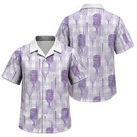 Aloha Hawaii Vintage Kahili Pa'a Lima Family Matching Summer Maxi Dress and Hawaiian Shirt Palaka Print Pastel Lavender LT7 Son's Shirt Lavender - Polynesian Pride