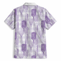 Aloha Hawaii Vintage Kahili Pa'a Lima Hawaiian Shirt Palaka Print Pastel Lavender LT7 - Polynesian Pride