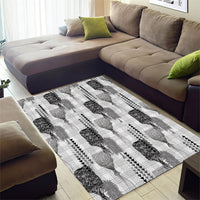 Aloha Hawaii Vintage Kahili Pa'a Lima Area Rug Palaka Print Hinahina