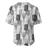 Aloha Hawaii Vintage Kahili Pa'a Lima Baseball Jersey Palaka Print Hinahina