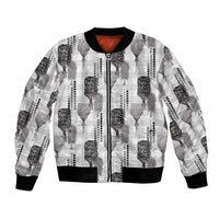 Aloha Hawaii Vintage Kahili Pa'a Lima Bomber Jacket Palaka Print Hinahina