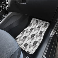 Aloha Hawaii Vintage Kahili Pa'a Lima Car Mats Palaka Print Hinahina
