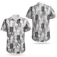 Aloha Hawaii Vintage Kahili Pa'a Lima Couples Matching Summer Maxi Dress and Hawaiian Shirt Palaka Print Hinahina