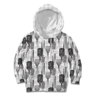 Aloha Hawaii Vintage Kahili Pa'a Lima Kid Hoodie Palaka Print Hinahina