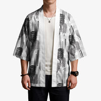 Aloha Hawaii Vintage Kahili Pa'a Lima Kimono Palaka Print Hinahina