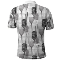 Aloha Hawaii Vintage Kahili Pa'a Lima Polo Shirt Palaka Print Hinahina LT7 - Polynesian Pride