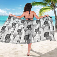 Aloha Hawaii Vintage Kahili Pa'a Lima Sarong Palaka Print Hinahina
